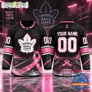 NHL Toronto Maple Leafs Pink Fights Breast Cancer 2026 Personalized Hockey Jersey