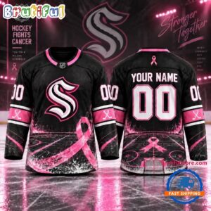 NHL Seattle Kraken Pink Fights Breast Cancer 2026 Personalized Hockey Jersey