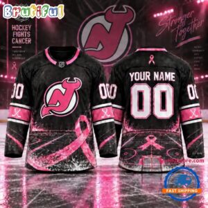 NHL New Jersey Devils Pink Fights Breast Cancer 2026 Personalized Hockey Jersey