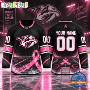 NHL Nashville Predators Pink Fights Breast Cancer 2026 Personalized Hockey Jersey
