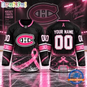 NHL Montreal Canadiens Pink Fights Breast Cancer 2026 Personalized Hockey Jersey