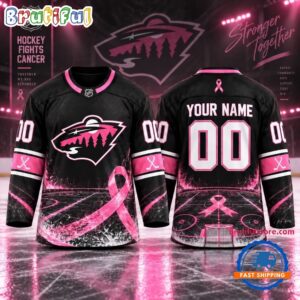 NHL Minnesota Wild Pink Fights Breast Cancer 2026 Personalized Hockey Jersey