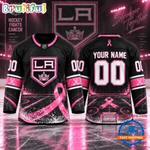 NHL Los Angeles Kings Pink Fights Breast Cancer 2026 Personalized Hockey Jersey
