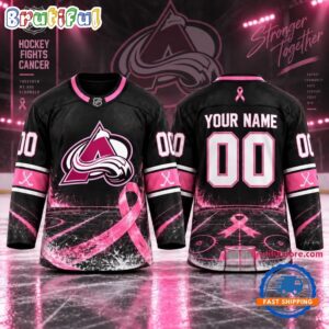 NHL Colorado Avalanche Pink Fights Breast Cancer 2026 Personalized Hockey Jersey