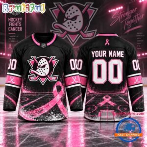 NHL Anaheim Ducks Pink Fights Breast Cancer 2026 Personalized Hockey Jersey