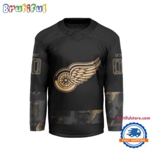 NHL Detroit Red Wings Military Appreciation Design Hockey Jersey