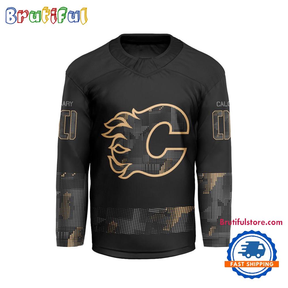 NHL Calgary Flames Military Appreciation Design Hockey Jersey NHL Calgary Flames Military Appreciation Design Hockey Jersey