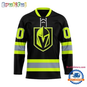 NHL Vegas Golden Knights Honoring Firefighters Lace Hockey Jersey