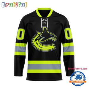 NHL Vancouver Canucks Honoring Firefighters Lace Hockey Jersey