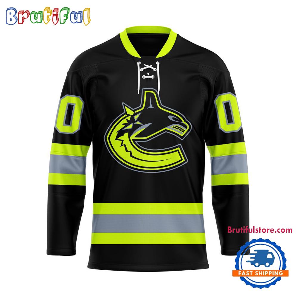 NHL Vancouver Canucks Honoring Firefighters Lace Hockey Jersey NHL Vancouver Canucks Honoring Firefighters Lace Hockey Jersey