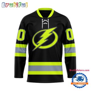 NHL Tampa Bay Lightning Honoring Firefighters Lace Hockey Jersey