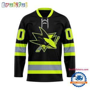NHL San Jose Sharks Honoring Firefighters Lace Hockey Jersey
