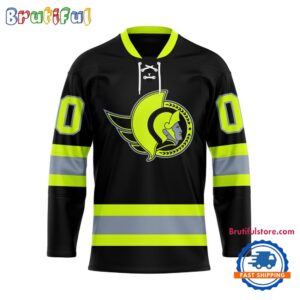 NHL Ottawa Senators Honoring Firefighters Lace Hockey Jersey