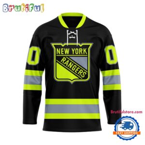 NHL New York Rangers Honoring Firefighters Lace Hockey Jersey