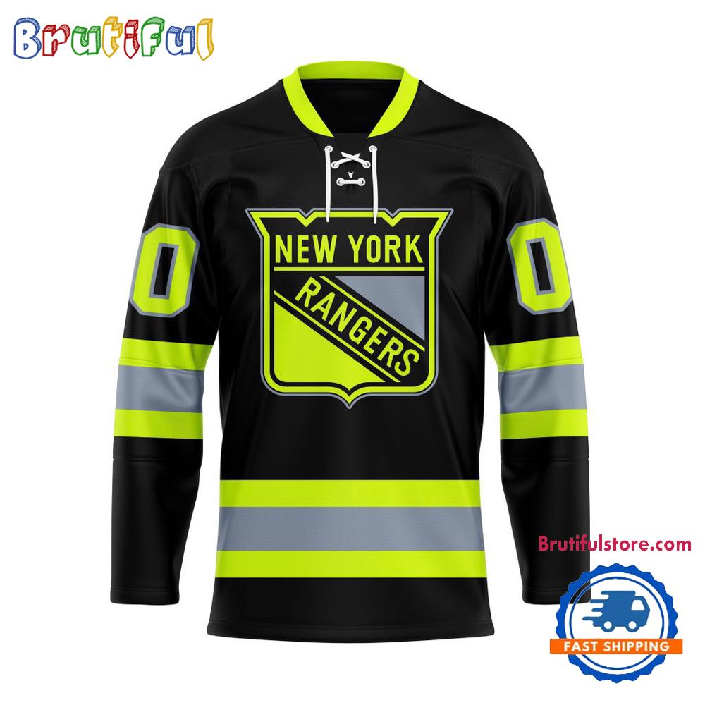 NHL New York Rangers Honoring Firefighters Lace Hockey Jersey NHL New York Rangers Honoring Firefighters Lace Hockey Jersey