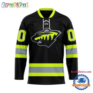 NHL Minnesota Wild Honoring Firefighters Lace Hockey Jersey