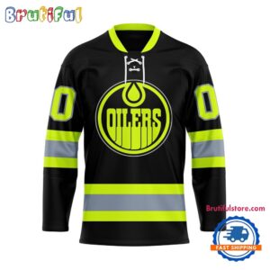NHL Edmonton Oilers Honoring Firefighters Lace Hockey Jersey