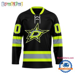 NHL Dallas Stars Honoring Firefighters Lace Hockey Jersey