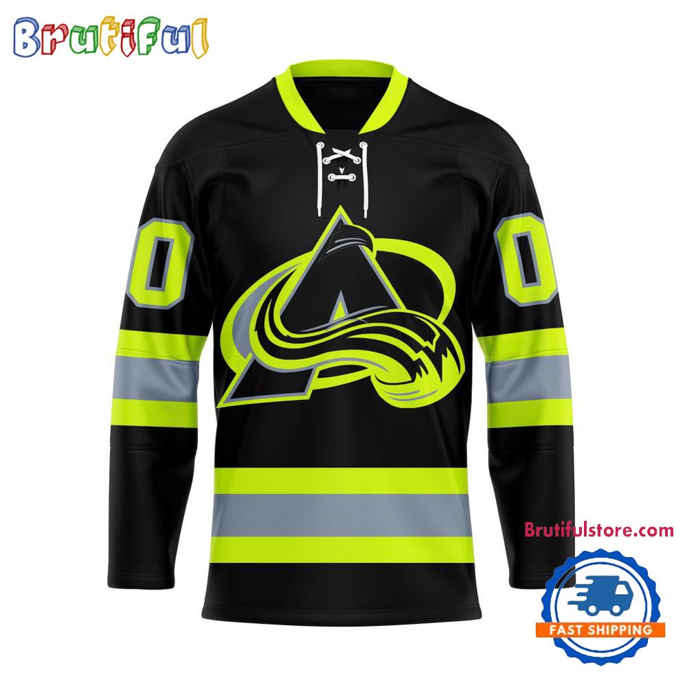 NHL Colorado Avalanche Honoring Firefighters Lace Hockey Jersey NHL Colorado Avalanche Honoring Firefighters Lace Hockey Jersey
