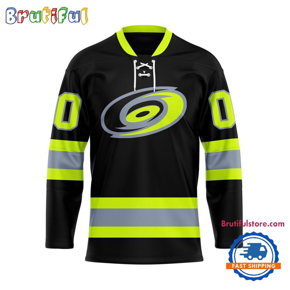 NHL Carolina Hurricanes Honoring Firefighters Lace Hockey Jersey NHL Carolina Hurricanes Honoring Firefighters Lace Hockey Jersey