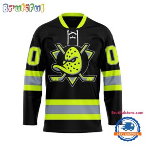 NHL Anaheim Ducks Honoring Firefighters Lace Hockey Jersey