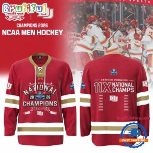 Denver Pioneers Men’s Hockey 2026 National Champions Limited Edition Red Jersey Shirt