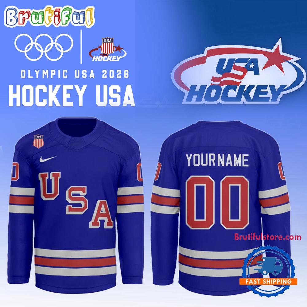 Team USA 2026 Olympic Men’s Ice Hockey Champions Limited Edition Blue Jersey Shirt Team USA 2026 Olympic Men’s Ice Hockey Champions Limited Edition Blue Jersey Shirt