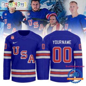 USA 2026 Olympic Hockey Limited Edition Blue Jersey Shirt