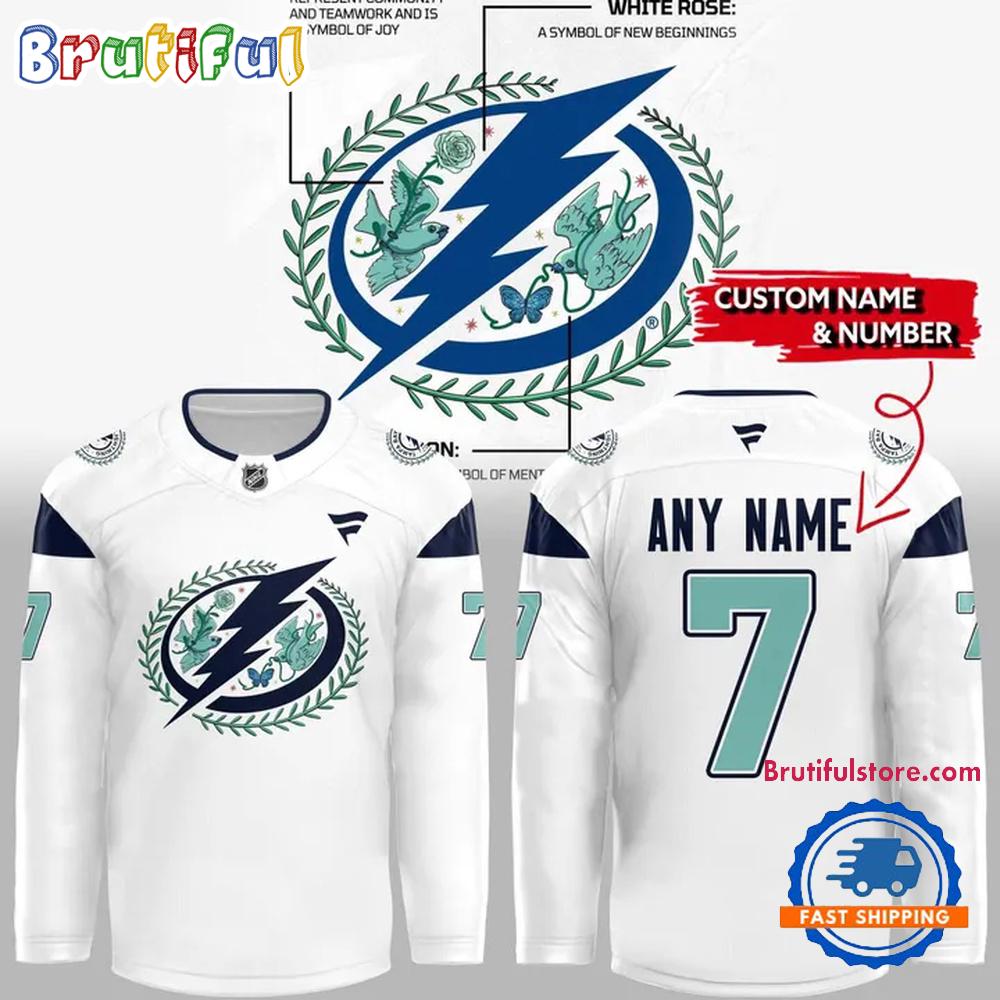 Tampa Bay Lightning Stronger Together for Mental Health 2026 Hockey Jersey Tampa Bay Lightning Stronger Together for Mental Health 2026 Hockey Jersey