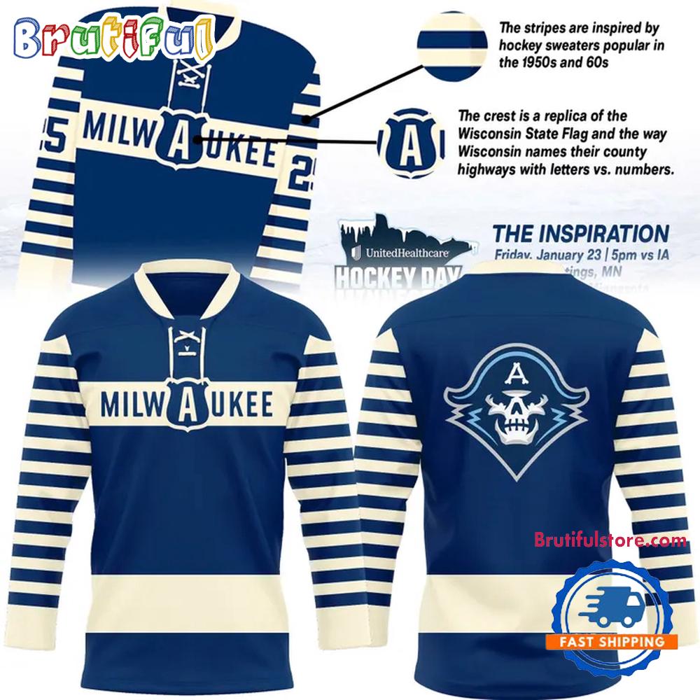 Milwaukee Admirals New Uniform 2026 Hockey Jersey Milwaukee Admirals New Uniform 2026 Hockey Jersey