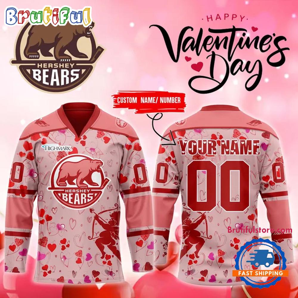 Hershey Bears x Valentine Day 2026 Hockey Jersey Hershey Bears x Valentine Day 2026 Hockey Jersey