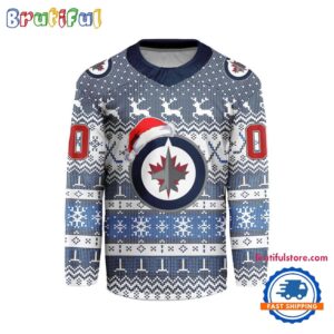 Winnipeg Jets 2026 NHL Christmas Personalized Hockey Jersey Design