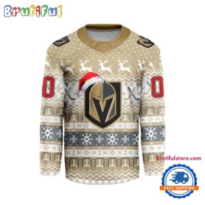 Vegas Golden Knights 2026 NHL Christmas Personalized Hockey Jersey Design