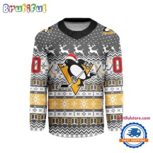 Pittsburgh Penguins 2026 NHL Christmas Personalized Hockey Jersey Design