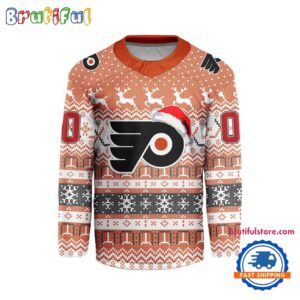 Philadelphia Flyers 2026 NHL Christmas Personalized Hockey Jersey Design