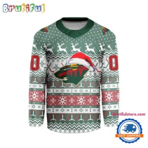 Minnesota Wild 2026 NHL Christmas Personalized Hockey Jersey Design