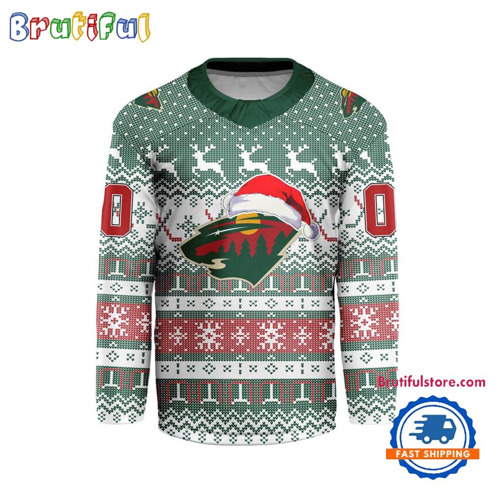 Minnesota Wild 2026 NHL Christmas Personalized Hockey Jersey Design Minnesota Wild 2026 NHL Christmas Personalized Hockey Jersey Design