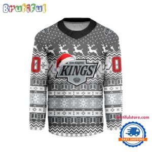 Los Angeles Kings 2026 NHL Christmas Personalized Hockey Jersey Design