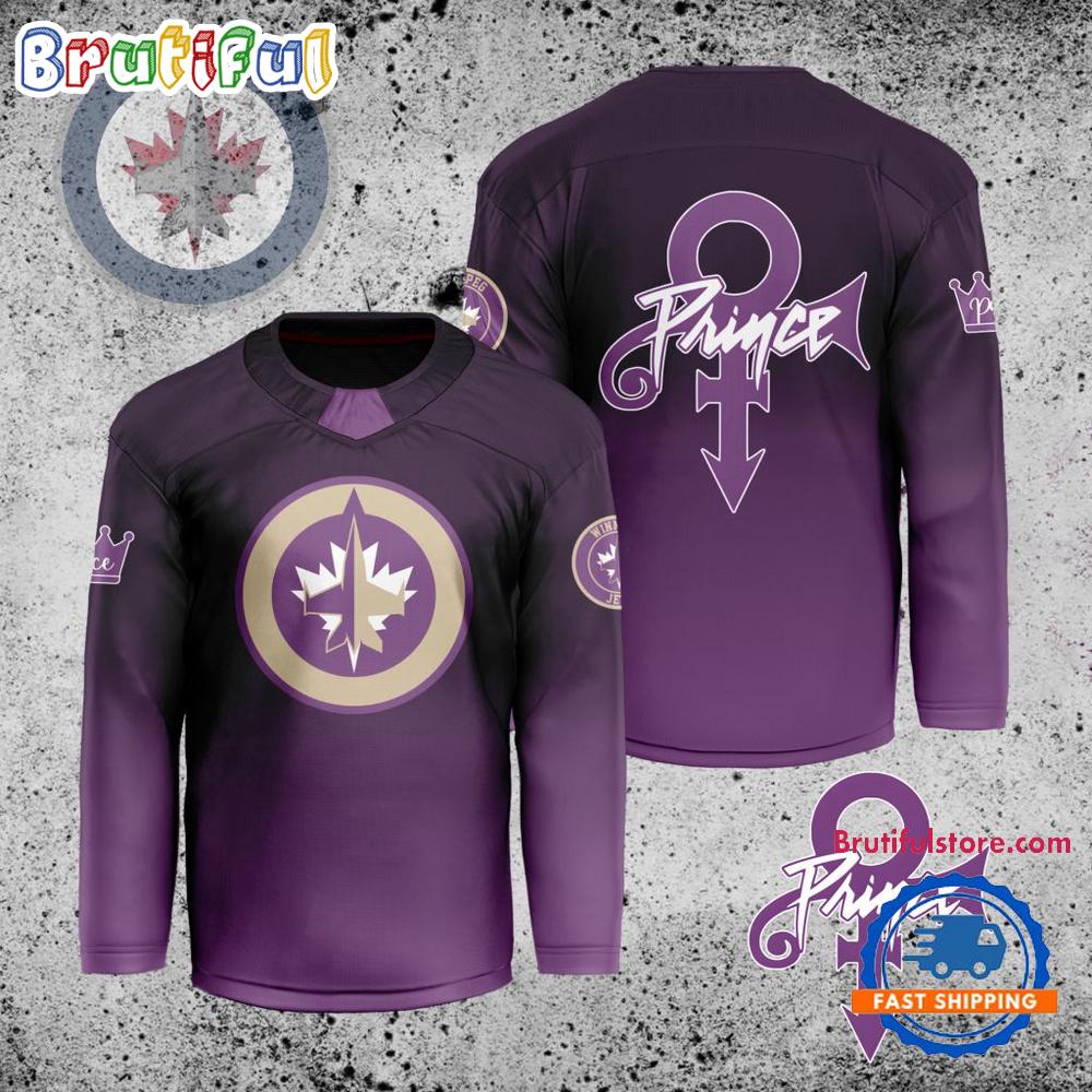 NHL Winnipeg Jets Personalized Prince Night Hockey Jersey NHL Winnipeg Jets Personalized Prince Night Hockey Jersey