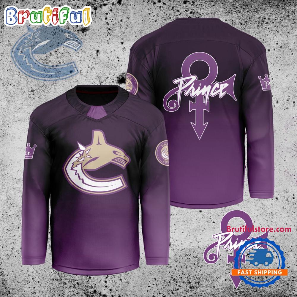 NHL Vancouver Canucks Personalized Prince Night Hockey Jersey NHL Vancouver Canucks Personalized Prince Night Hockey Jersey