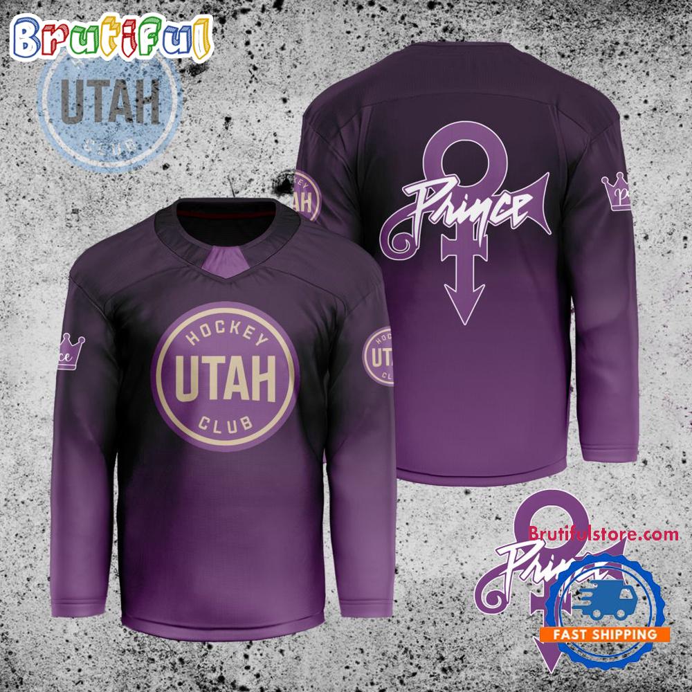 NHL Utah Hockey Club Personalized Prince Night Hockey Jersey NHL Utah Hockey Club Personalized Prince Night Hockey Jersey