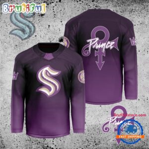NHL Seattle Kraken Personalized Prince Night Hockey Jersey