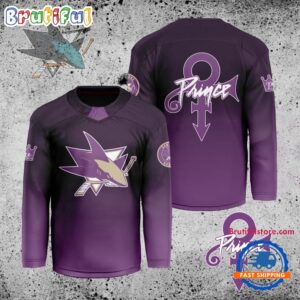 NHL San Jose Sharks Personalized Prince Night Hockey Jersey