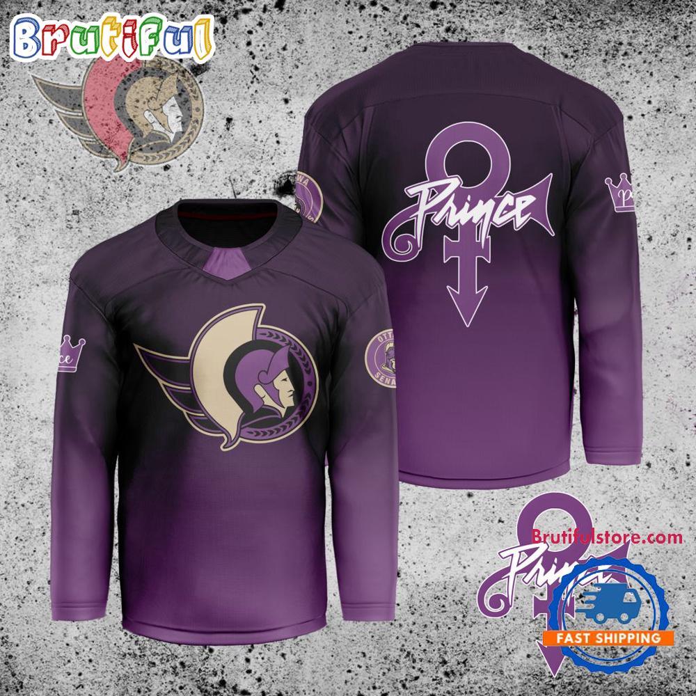 NHL Ottawa Senators Personalized Prince Night Hockey Jersey NHL Ottawa Senators Personalized Prince Night Hockey Jersey
