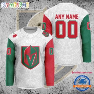NHL Vegas Golden Knights Personalized Mexican Heritage Hockey Jersey