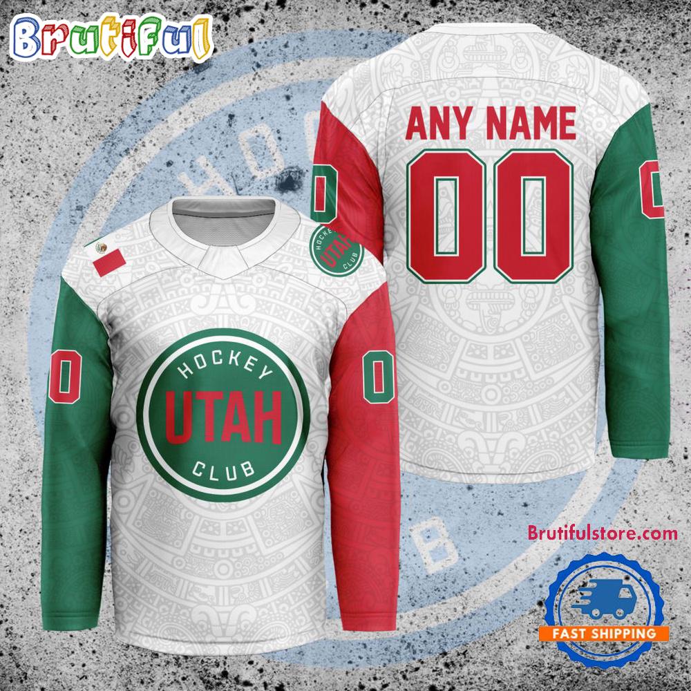 NHL Utah Hockey Club Personalized Mexican Heritage Hockey Jersey NHL Utah Hockey Club Personalized Mexican Heritage Hockey Jersey