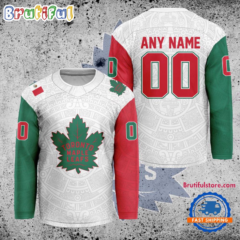 NHL Toronto Maple Leafs Personalized Mexican Heritage Hockey Jersey NHL Toronto Maple Leafs Personalized Mexican Heritage Hockey Jersey