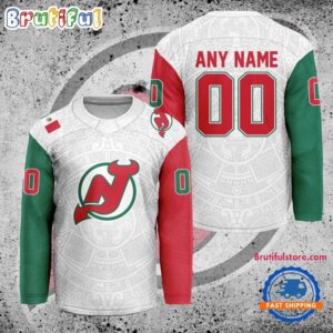 NHL New Jersey Devils Personalized Mexican Heritage Hockey Jersey