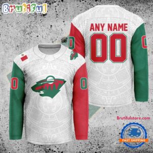 NHL Minnesota Wild Personalized Mexican Heritage Hockey Jersey