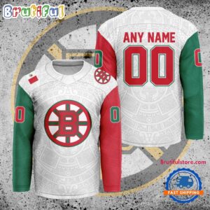 NHL Boston Bruins Personalized Mexican Heritage Hockey Jersey